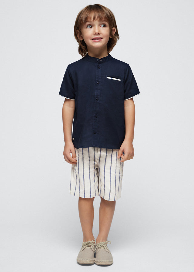 SET CON CAMICIA A RIGHE E BERMUDA