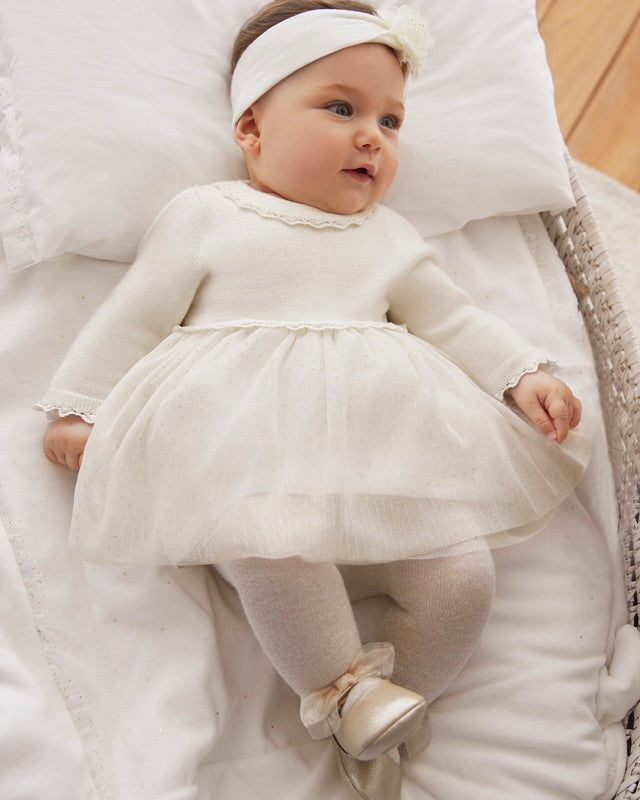 WHITE TULLE DRESS
