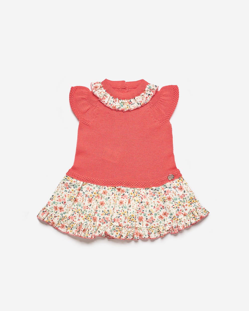 VESTITO CORALLO A MAGLIA