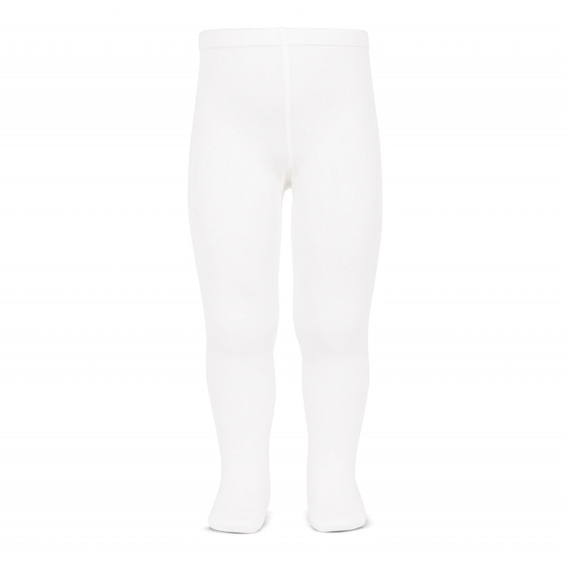 PLAIN STITCH BASIC TIGHTS WHITE