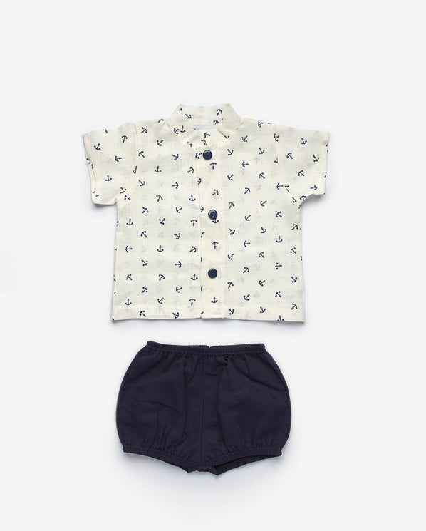 SET NAUTICO BIMBO CON CAMICIA E PANTALONCINI