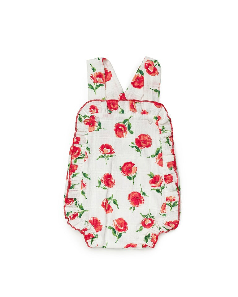 BABY DUNGAREES WITH ROSE PATTERN