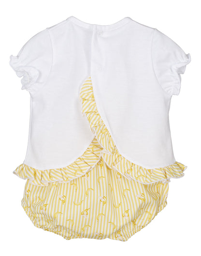 BANANEN BABYSET MIT BLOOMERS