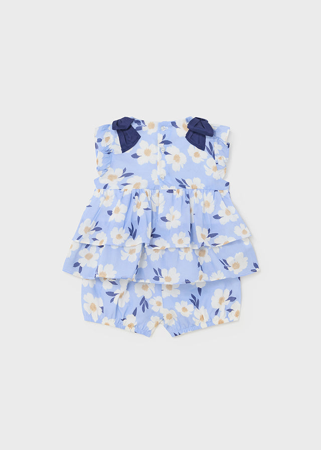 FLORAL BABY SET BLAU