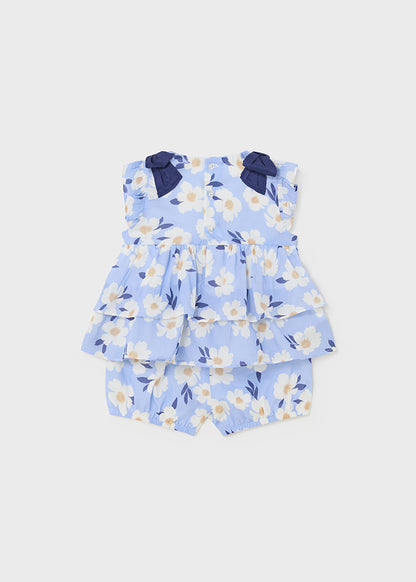 FLORAL BABY SET BLUE