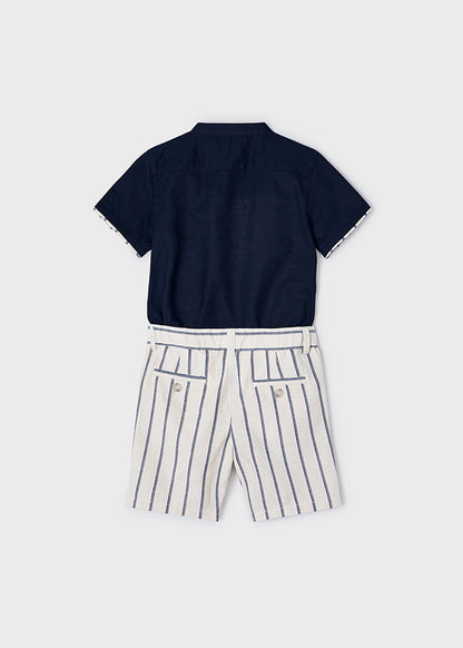 SET WITH STRIPED SHIRT AND BERMUDAS