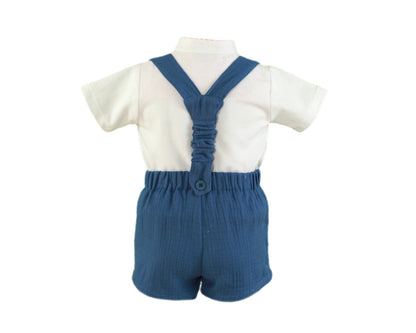 BABY SET WITH DUNGAREES AND POLO SHIRT