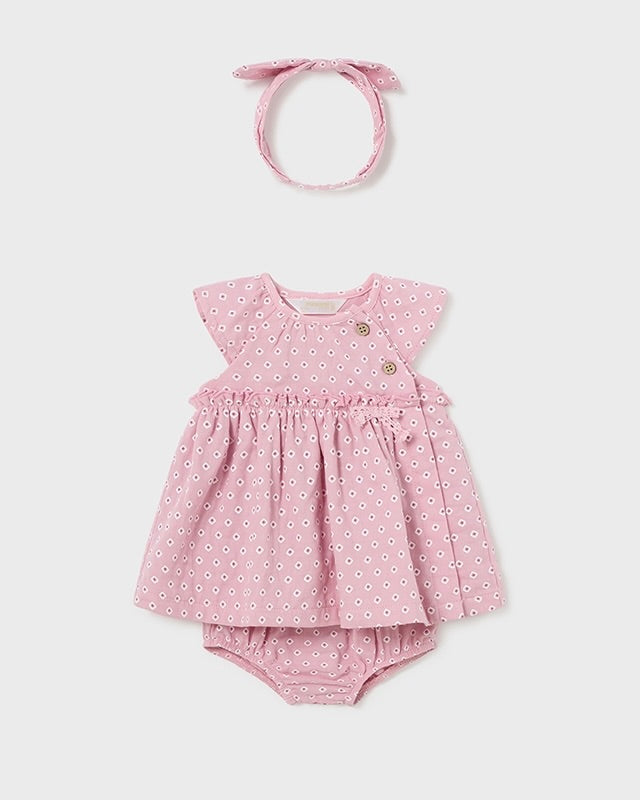 PINK DRESS WITH BLOOMERS AND HEADBAND