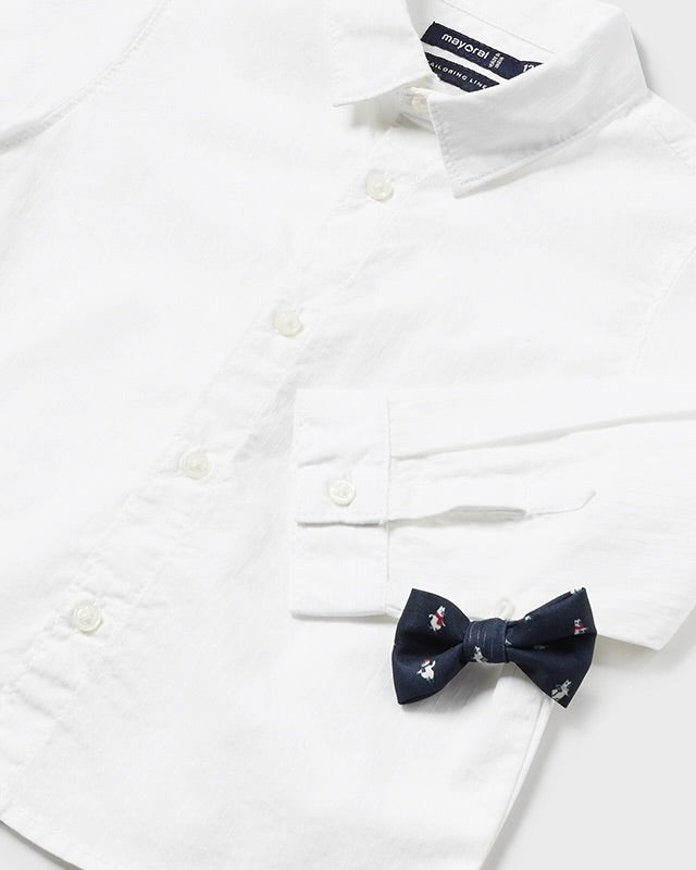 LONG SLEEVE SHIRT WITH BOW TIE