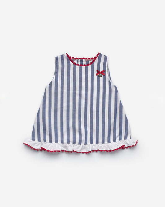 SLEEVELESS STRIPED SUMMER DRESS