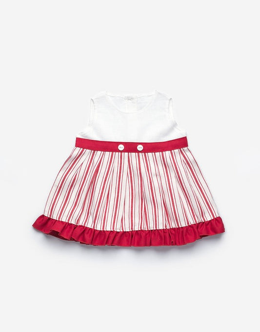 GORGEOUS RED STRIPED SUMMER DRESS