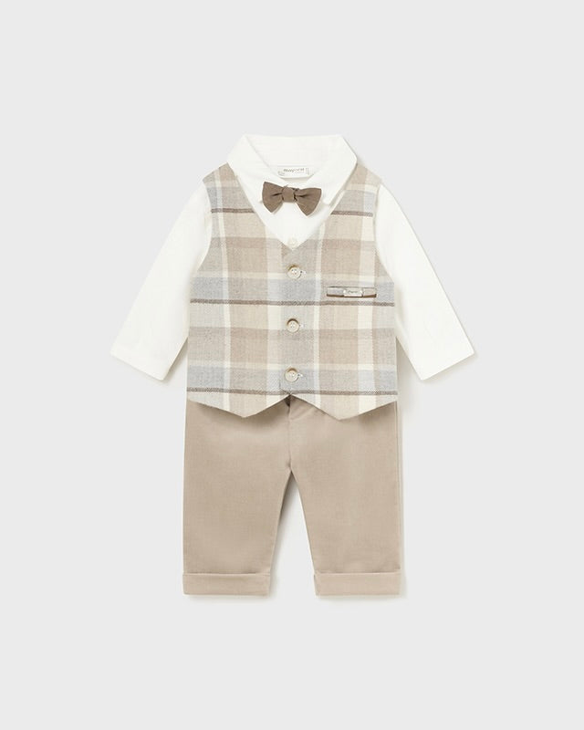 BABY SET WITH VEST AND BOW TIE