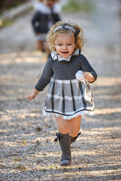 GREY TARTAN DRESS