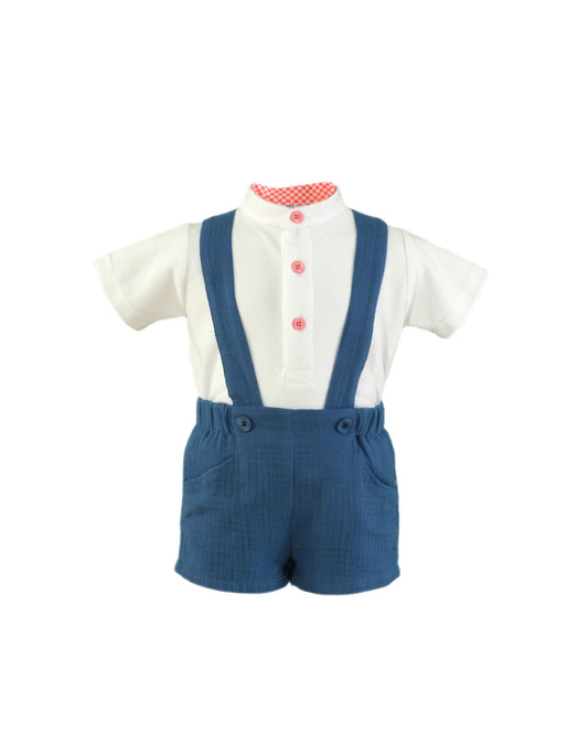 BABY SET WITH DUNGAREES AND POLO SHIRT