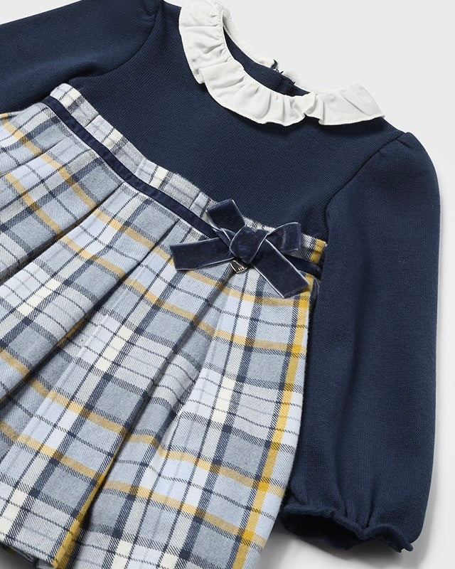 KLEID TARTAN BLAU