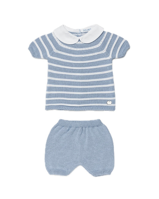 SET BAMBINO IN MAGLIA RIGATA