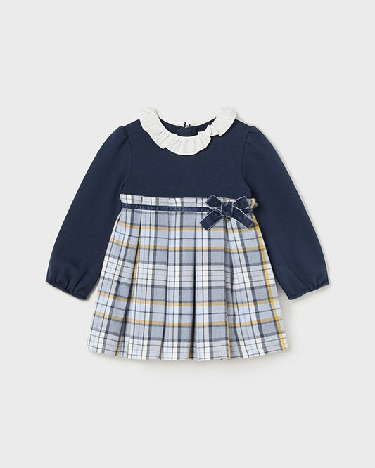 KLEID TARTAN BLAU