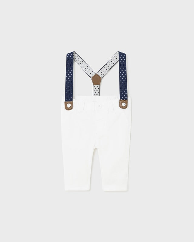 WHITE BIB PANTS