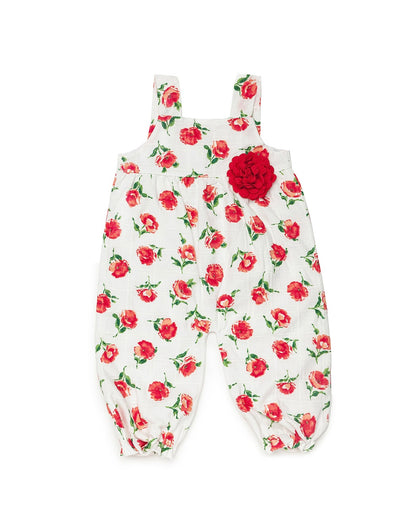 COTTON OVERALL ROSE PATTERN 