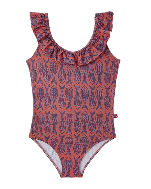 COSTUME DA BAGNO BAMBINA PESCI GRANDI UPF 50+ 