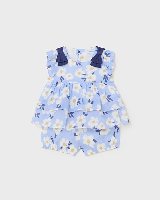 FLORAL BABY SET BLUE