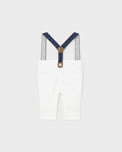 WHITE BIB PANTS