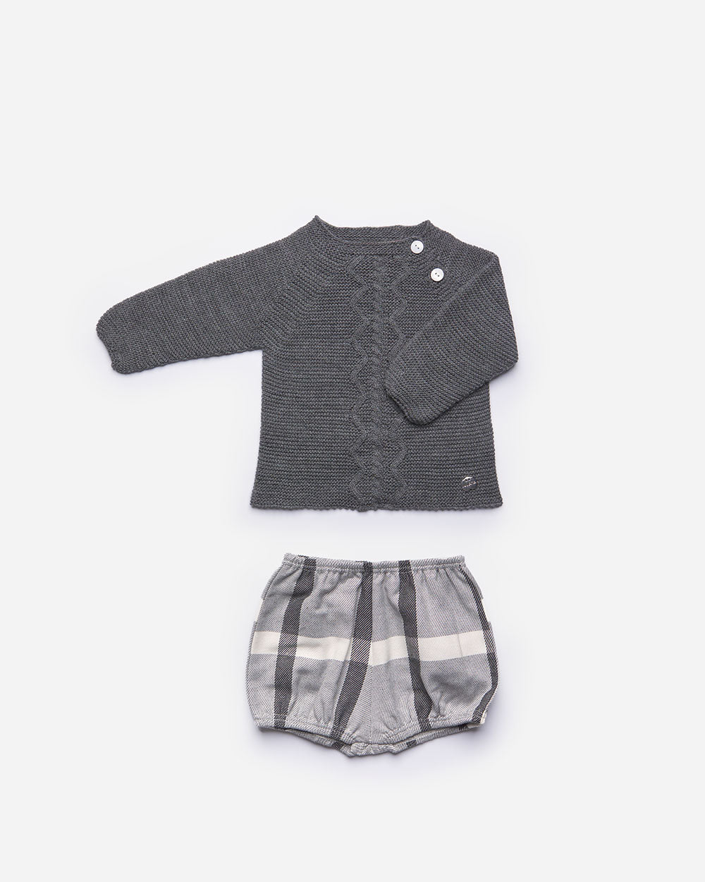 TARTAN BABY SET WITH BLOOMERS