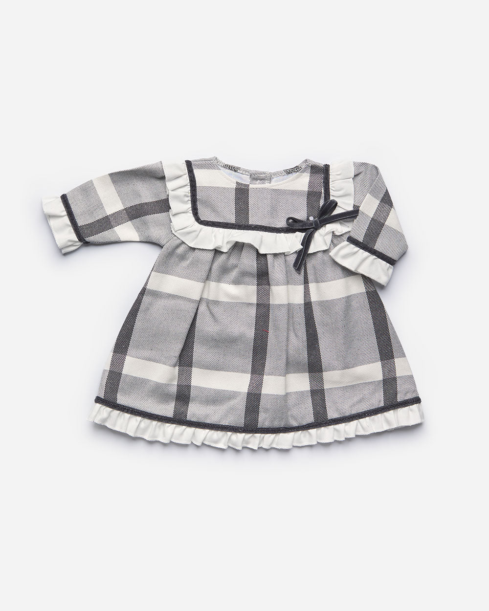 TARTAN KLEID GRAU